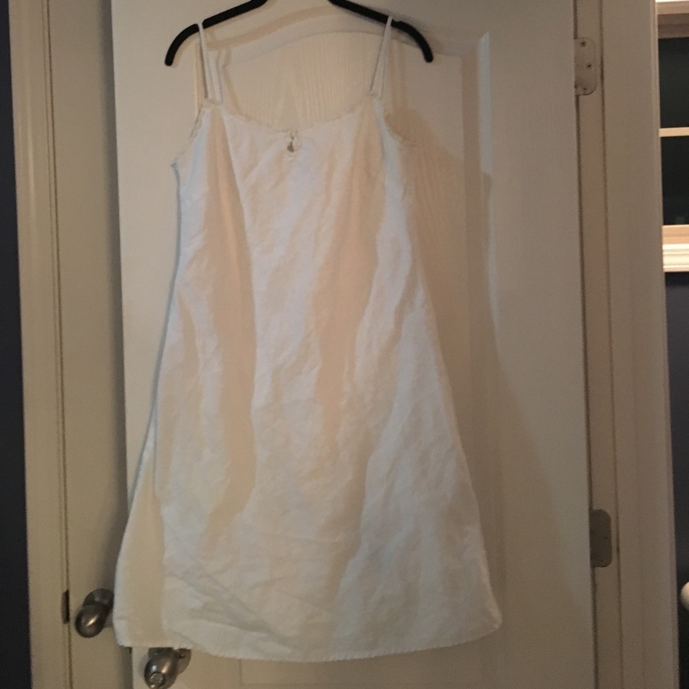 J. Crew White Linen Sundress