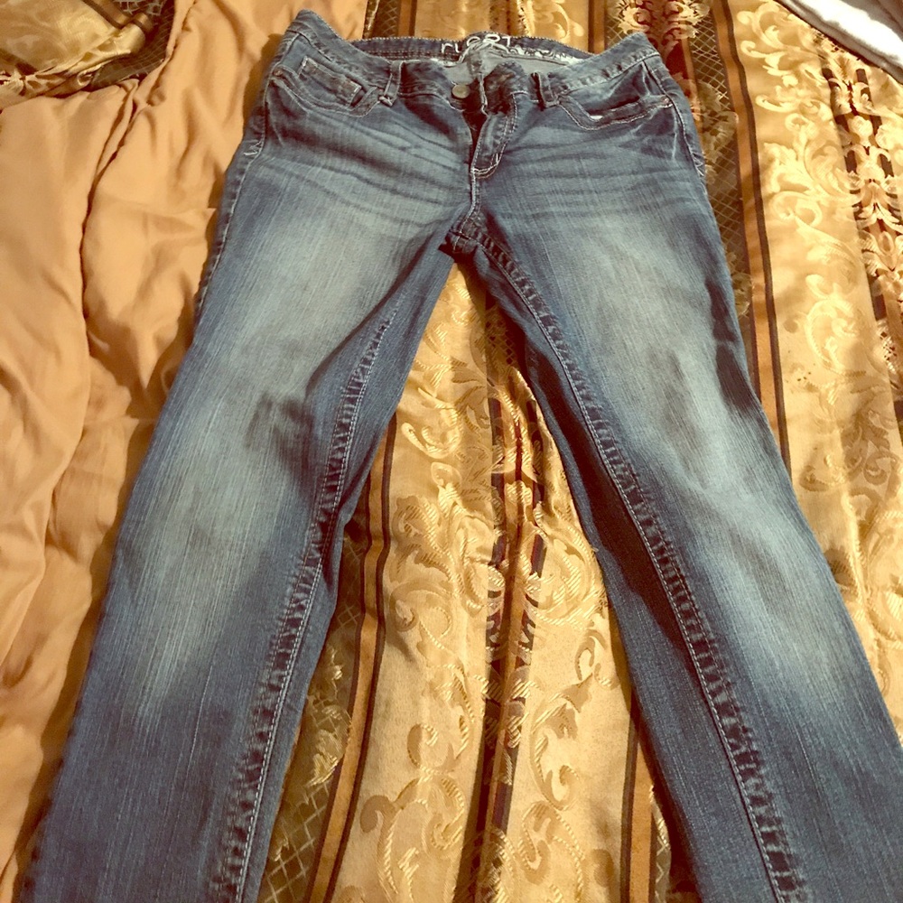 Blue washed jeans
