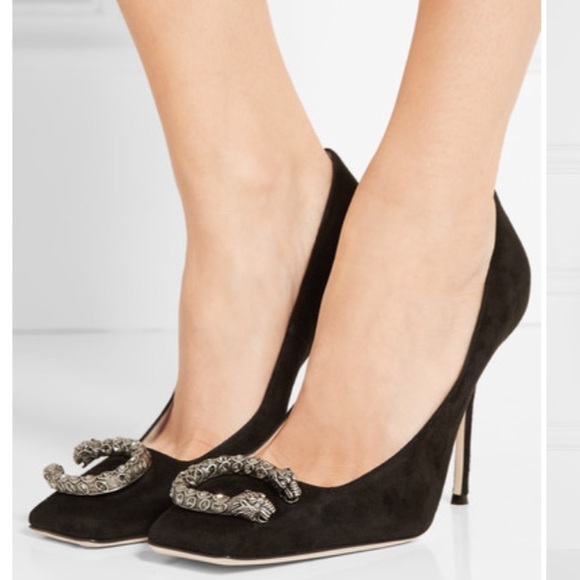 Gucci Shoes Dionysus Embellished Suede Pumps Poshmark