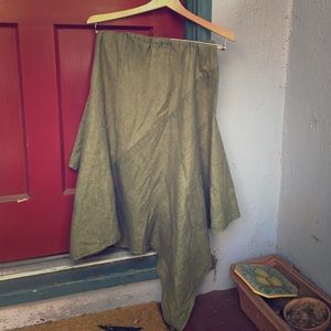 Asymmetrical hemp skirt