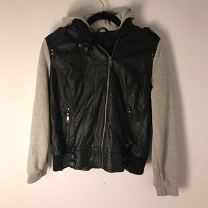Faux leather jacket