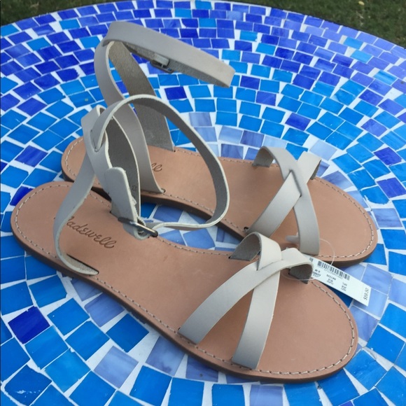 SOLD NEW!  Madewell ankle wrap criss-cross sandals - Picture 3 of 6