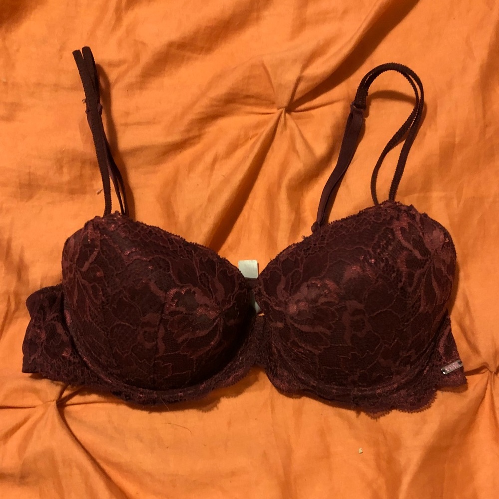 Maroon VS PINK Date Push Up bra