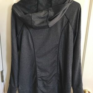 Herringbone tweed workout jacket