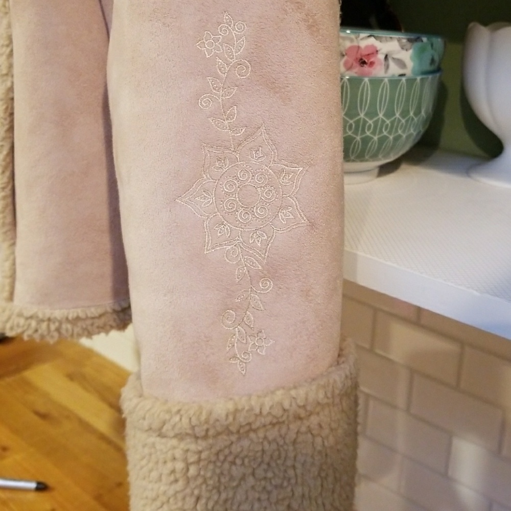 Ready for FALL! VEGAN SUEDE,shearing jacket,L, - Picture 2 of 7