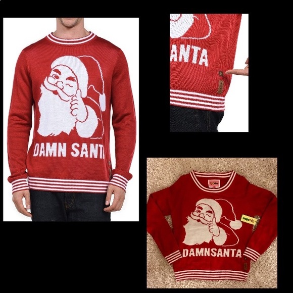 Tipsy Elves•Damn Santa AUDIO SWEATER - Picture 6 of 6