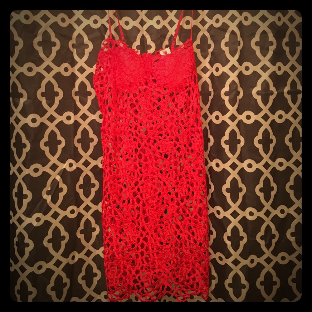 Sexy & Sultry red see through Dress