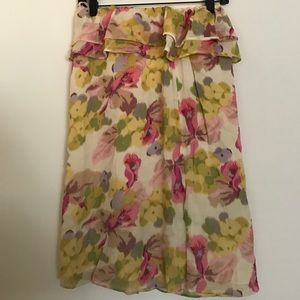 J.Crew strapless floral dress