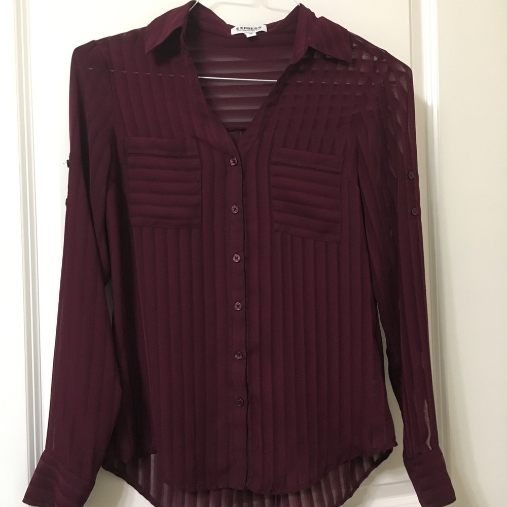 Sheer striped Portofino Shirt