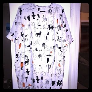 Monki Oversized Dress Egyptian Print