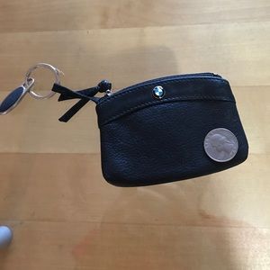 BMW leather keychain coins  bag