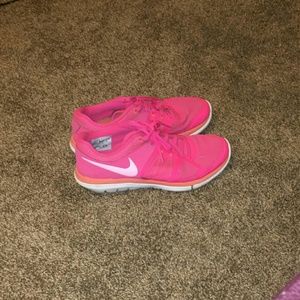 Pink nike shoes