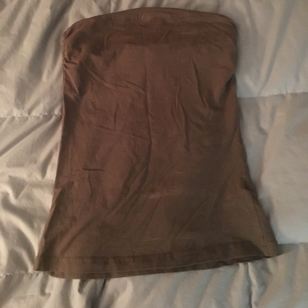 Simple olive tube top