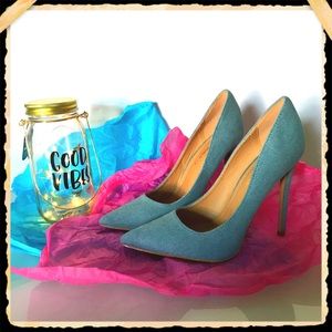 Denim light blue heels