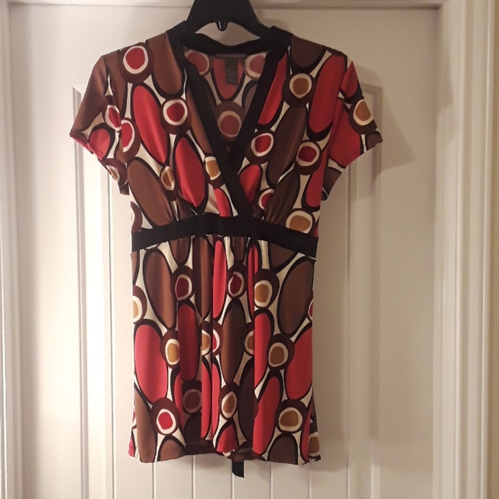 Multi-Colored Tie Back Top
