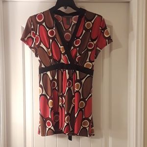 Multi-Colored Tie Back Top