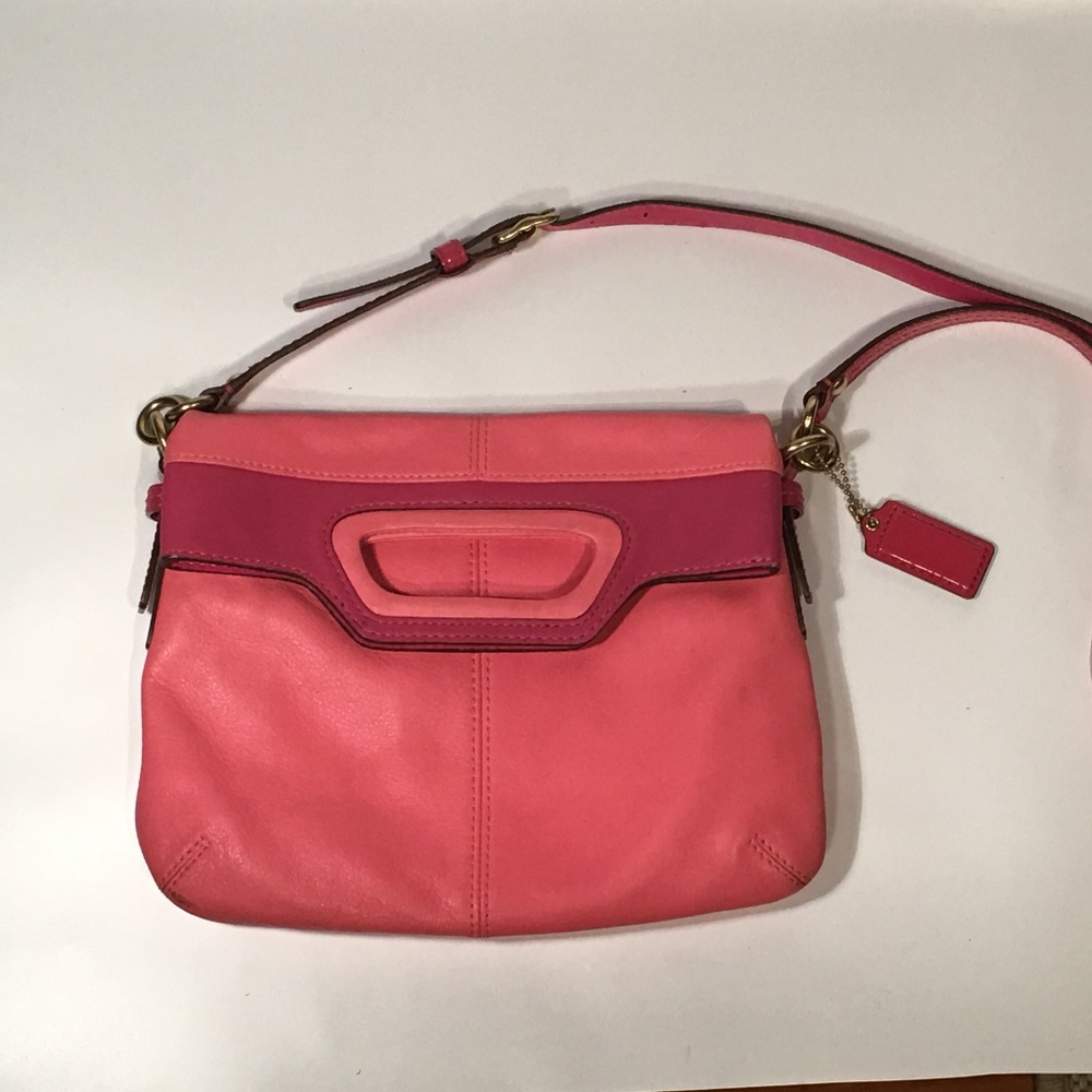 Coach Leather Pink Crossbody Purse