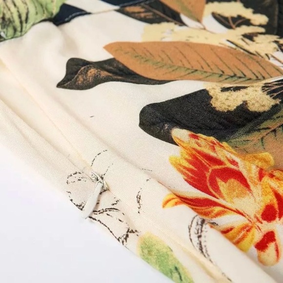 Boho Halterneck Tropical Floral Print Maxi Dress - Picture 6 of 6