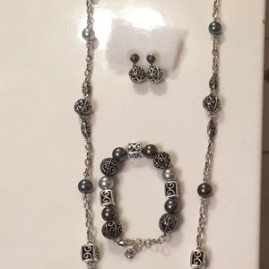 Brighton necklace, earrings, and bracelet set