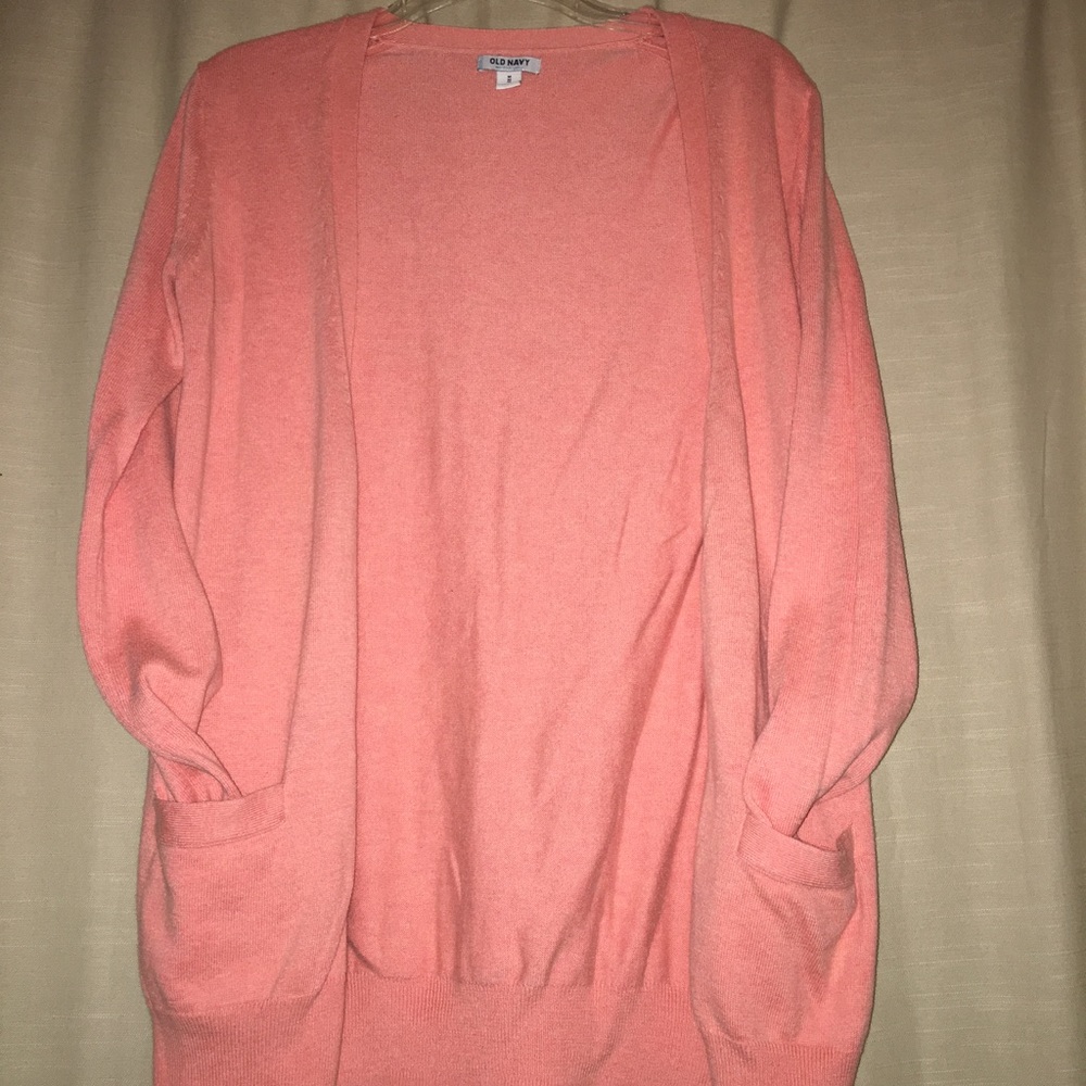 Old Navy salmon pink cardigan