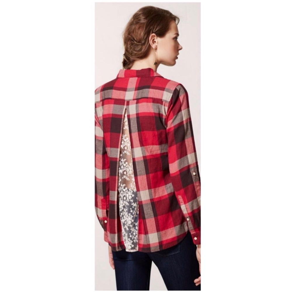 Soft flannel with delicate lace back