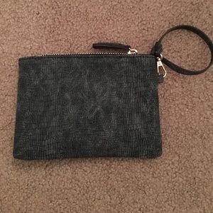 Grey pouch/wristlet