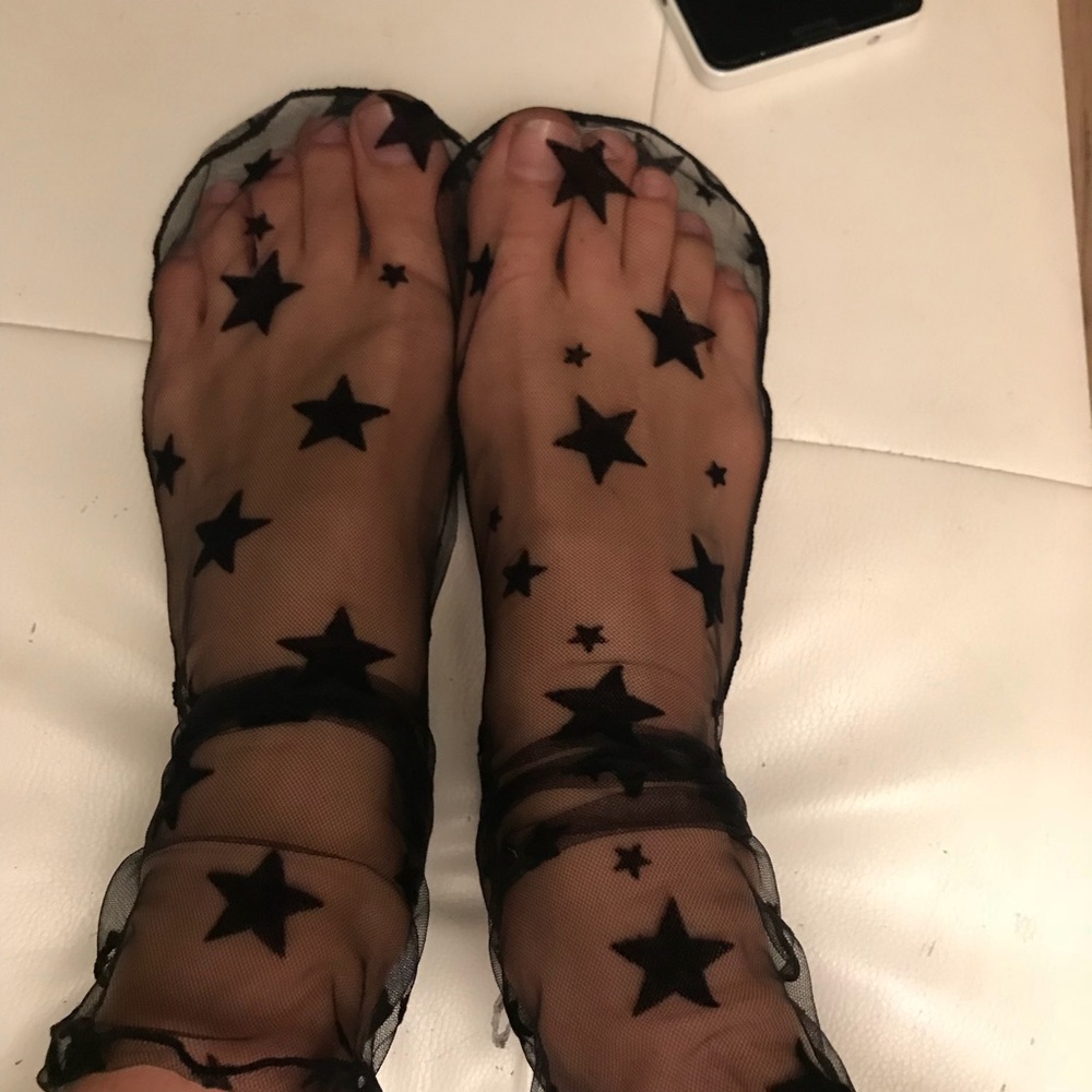 Black stars socks SOLD - Picture 2 of 2