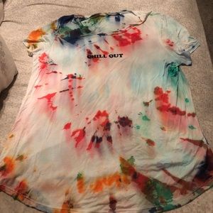 Tie dye chill out tee shirt