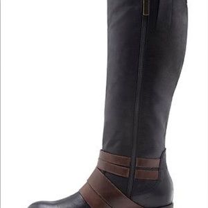 Wide Calf 100 % Leather Lane Bryant Boots- Size 10