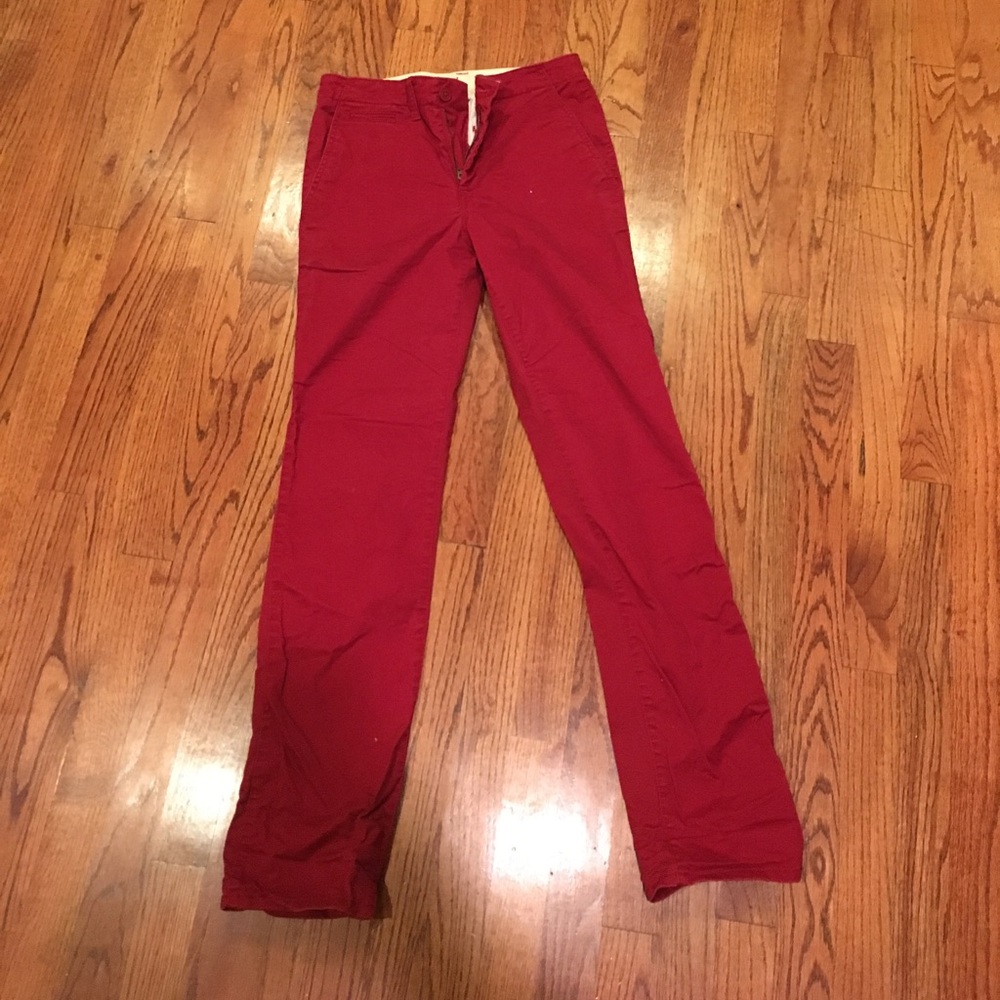 Red wine burgundy Gap Kids Size 18 chinos slim fit