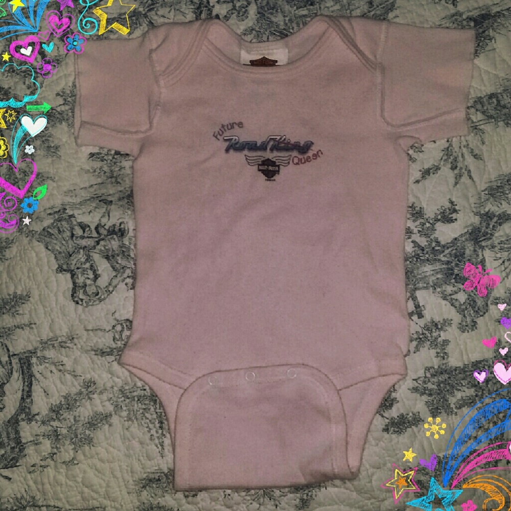 ⚠3 for $10⚠Harley Davidson Baby Girl Onesie