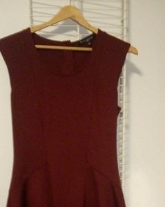Green Envelope skater dress maroon