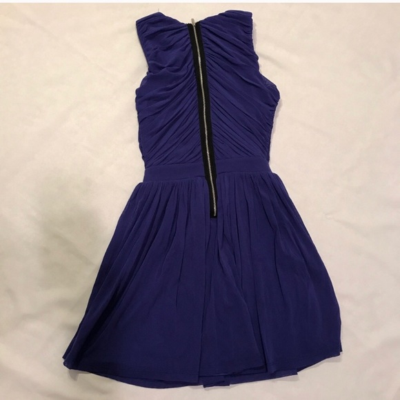 Topshop Wrap Mesh Ruche Skater Dress Size 4 - Picture 3 of 5