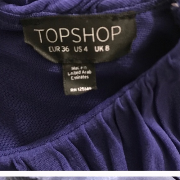 Topshop Wrap Mesh Ruche Skater Dress Size 4 - Picture 4 of 5
