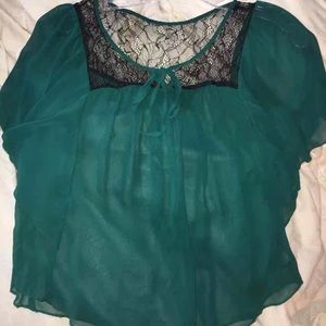 🎊Green Sheer Blouse (2 for 15)