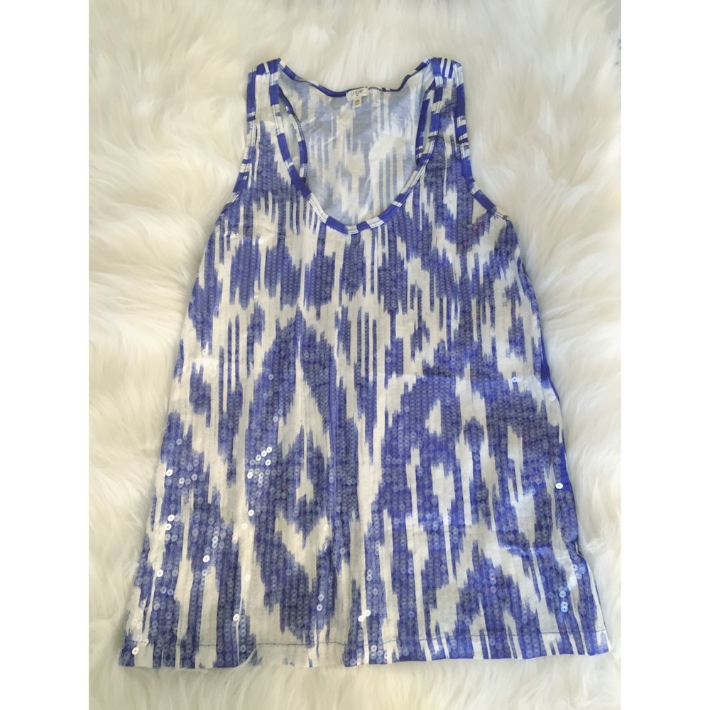 J. Crew Sequin Racerback Top XS