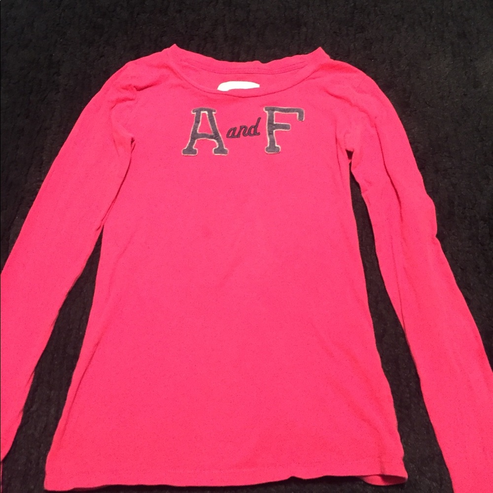 Pink A&F long sleeve tee
