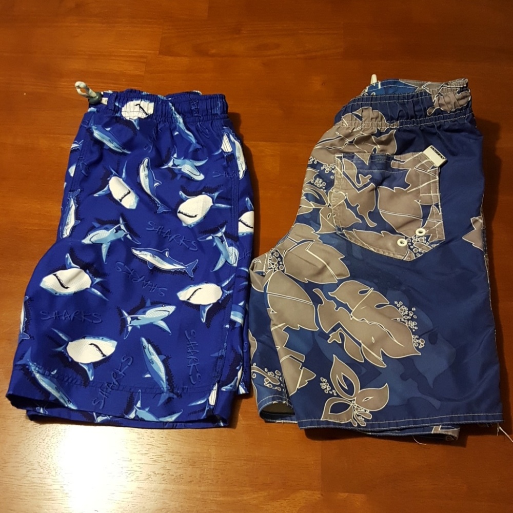 2 Pair Boys Swimming Trunks