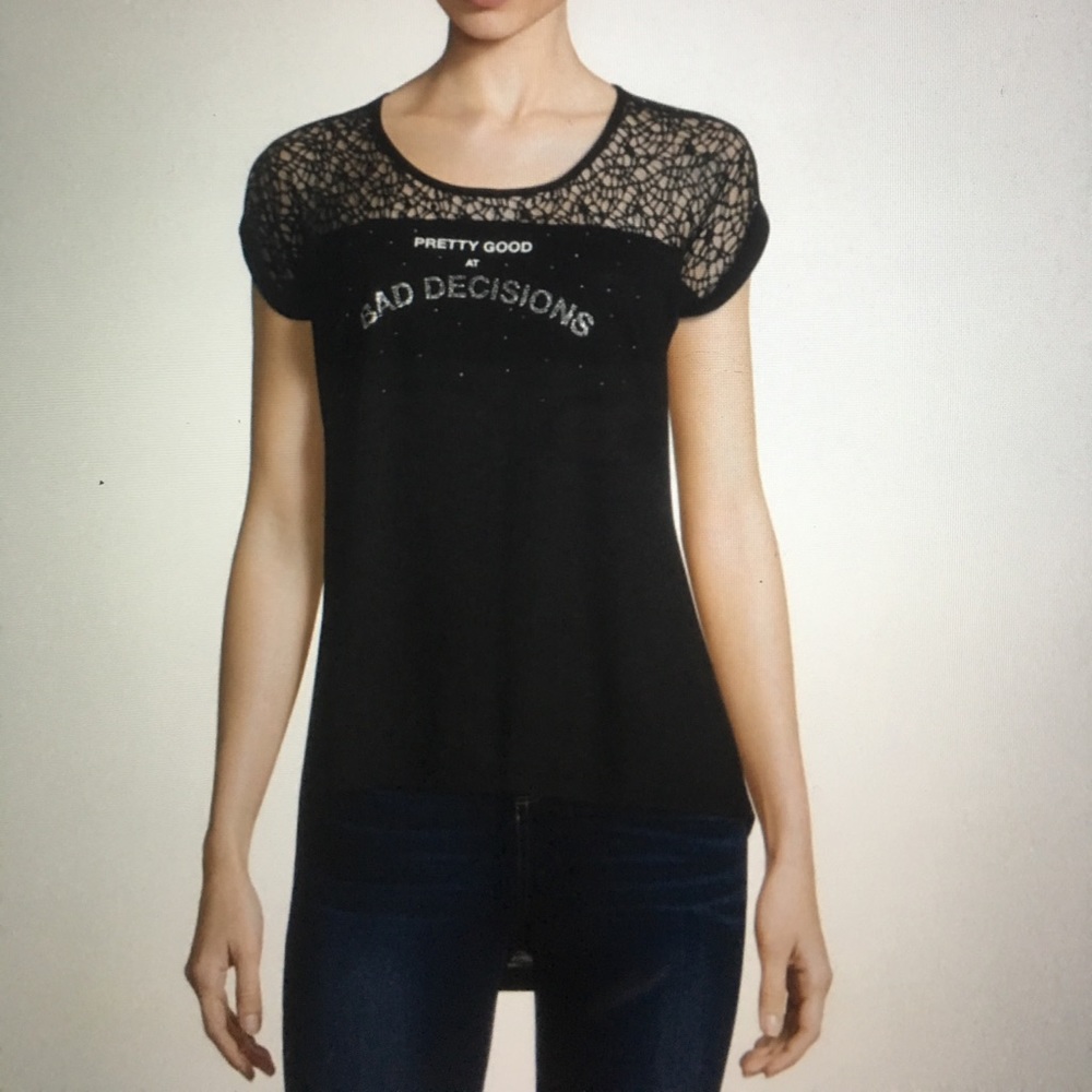 I Jeans by Buffalo Short Sleeve Scoop Neck Screen