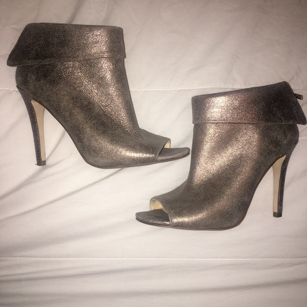 Ivanka Trump DERRI Gold Peep Toe Bootie