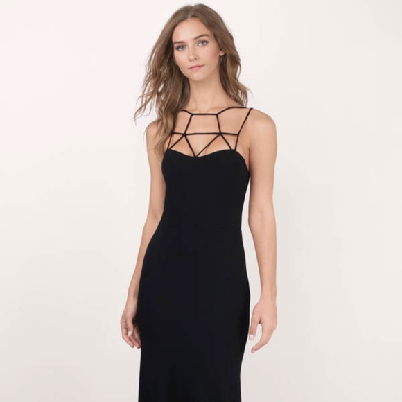 Caged Front Maxi Dress - Picture 1 of 4