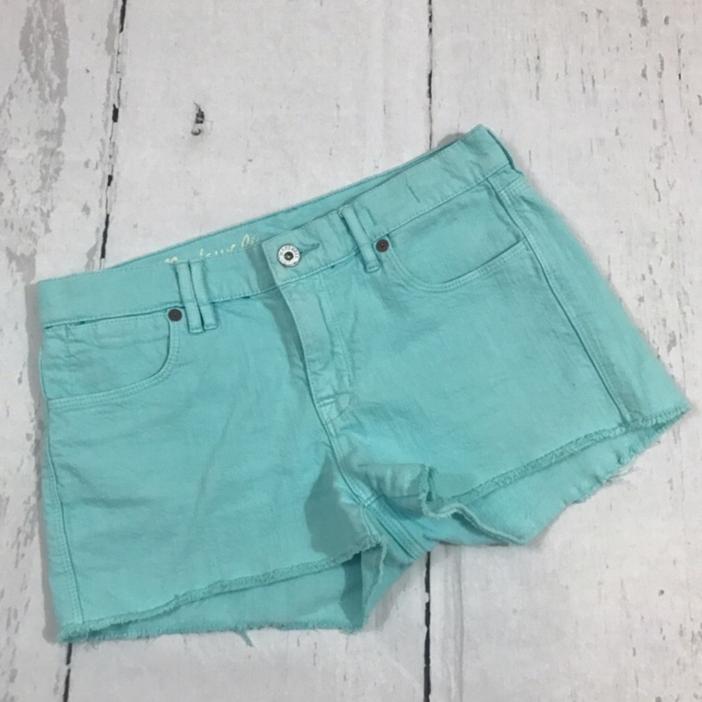 Madewell - Aqua Blue Cutoff Shorts - Size 26