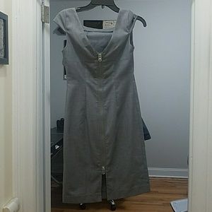 Zip Up Grey Dress
