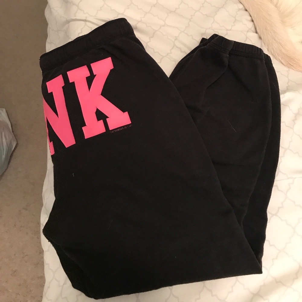 cropped pink sweatpants