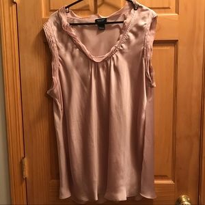 Sleeveless satiny blouse - lovely shade of pink!
