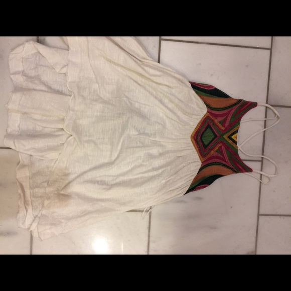 Free People boho tank with colorful embroidery - Picture 1 of 3