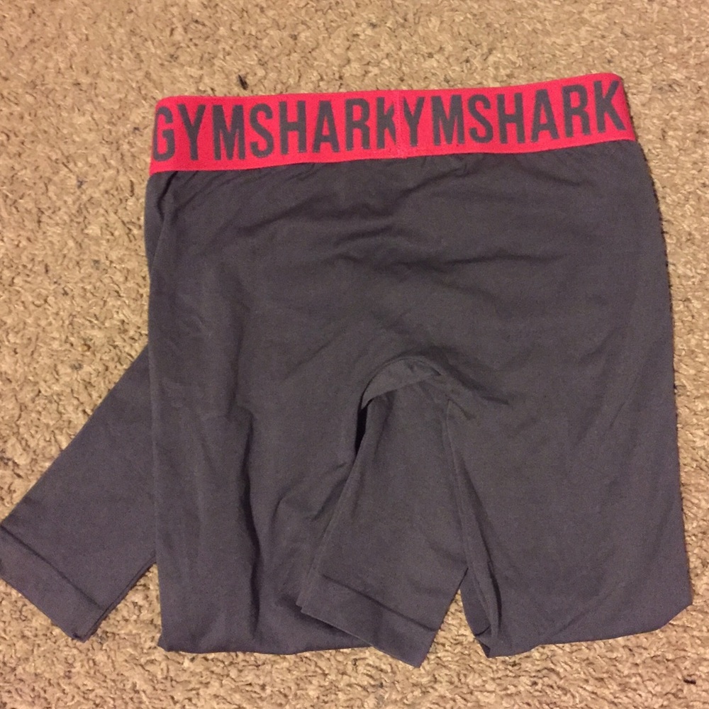 Gymshark Fit Leggings charcoal cranberry - small