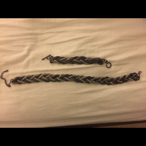 The Limited braided necklace and bracelet set - Picture 3 of 4