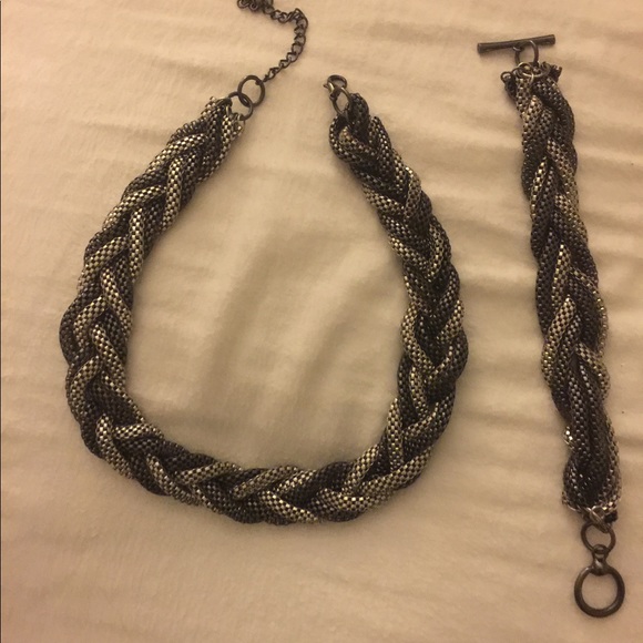 The Limited braided necklace and bracelet set - Picture 4 of 4