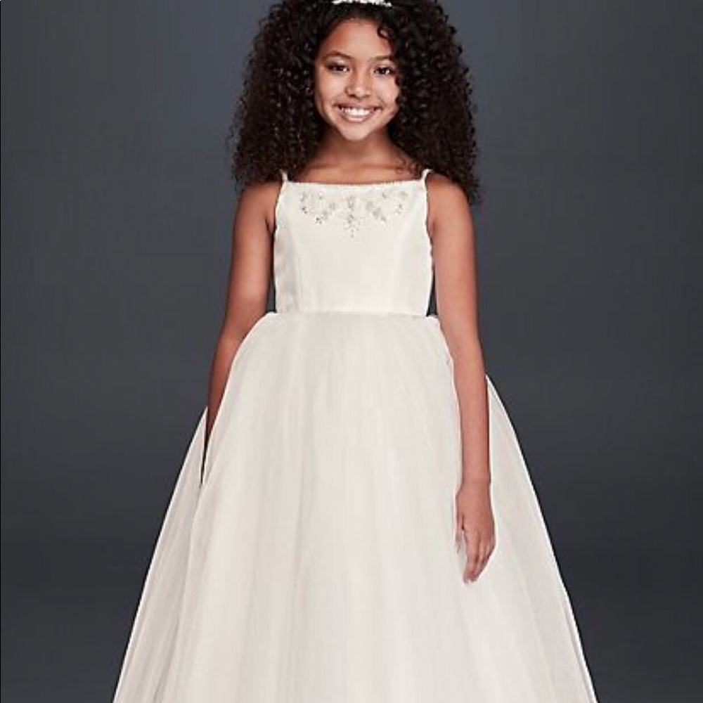 Spaghetti Strap Tulle Dress w/ Crystal Accents